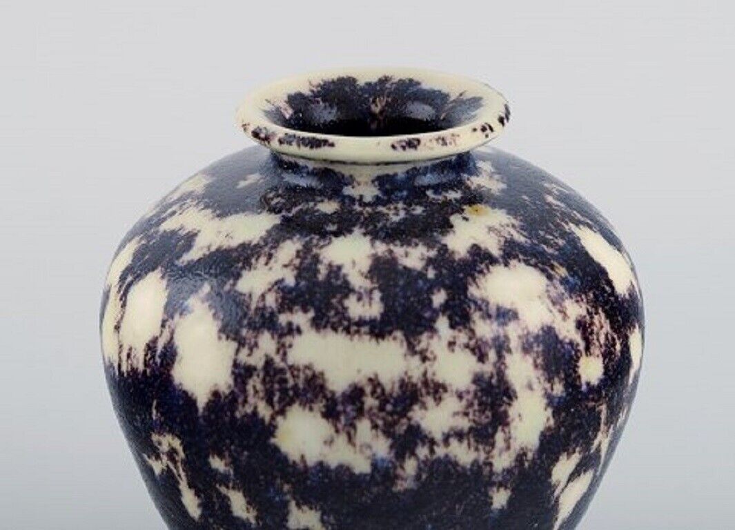 European studio ceramicist Unique vase in glazed ceramics 21st Century