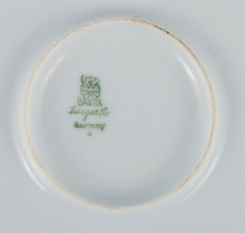 PMR Bavaria Jaeger  Co Germany Plate and bowl in retro porcelain