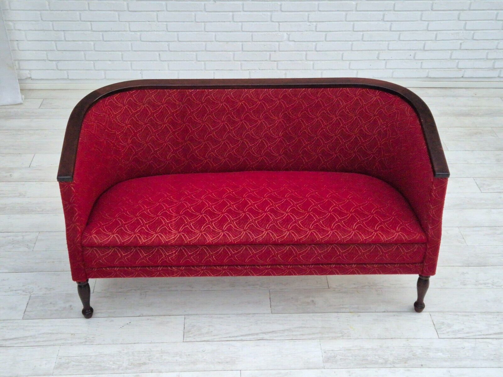 1950s Danish 2 seater sofa original very good condition ash wood