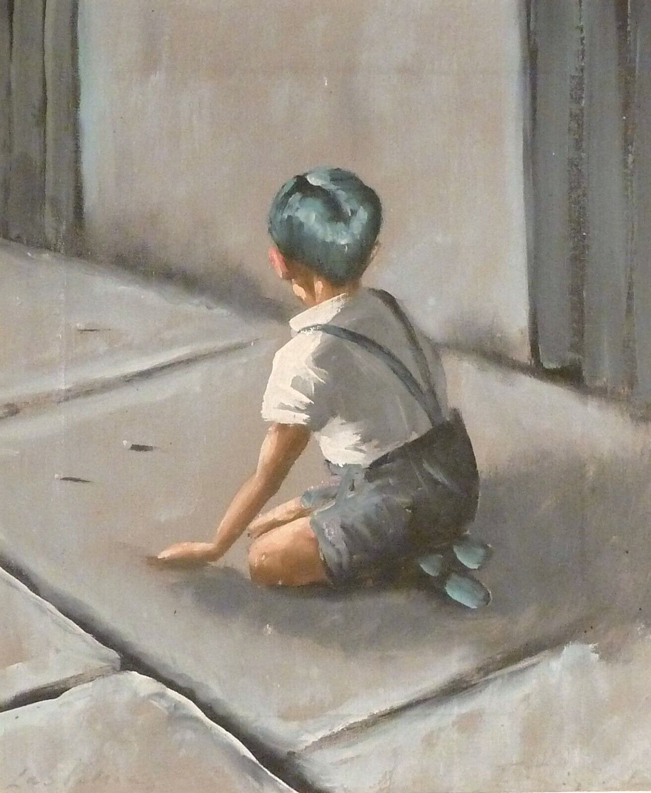 ERIK SOEGAARD! BOY PLAYING ON THE PAVEMENT