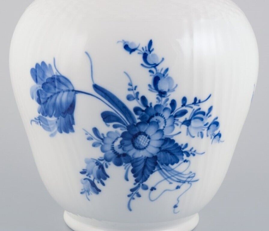 Royal Copenhagen Blue Flower Curved Pair of lidded jars in porcelain