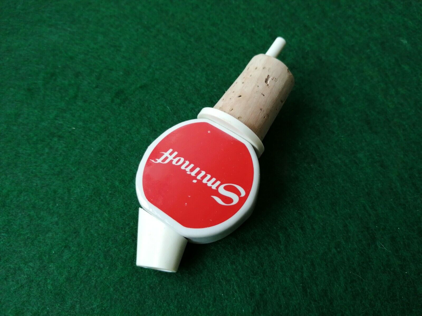 Vintage bottle stopper with pouring sprout "SMIRNOFF" Cork and plasticVGC