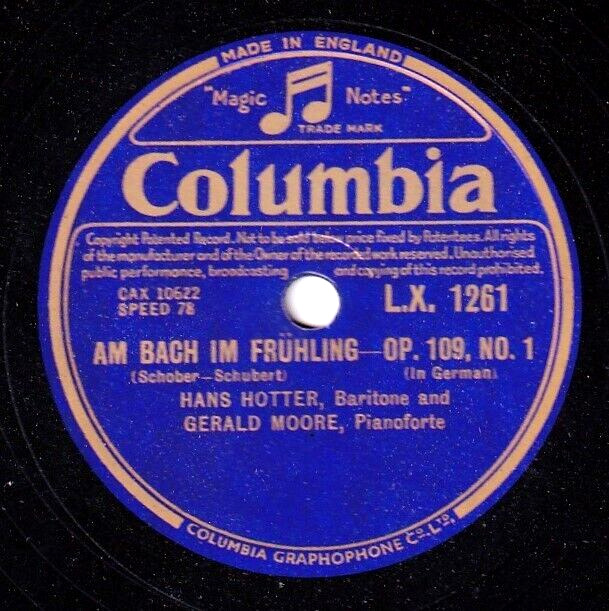 Hotter; Moore Schubert (Lieder) Col LX 1261 NM(-)