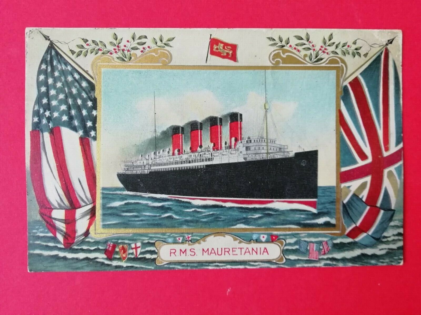 RMSMauretaniaVintage postcard by CWHunt  CoLiverpoolUKUnused