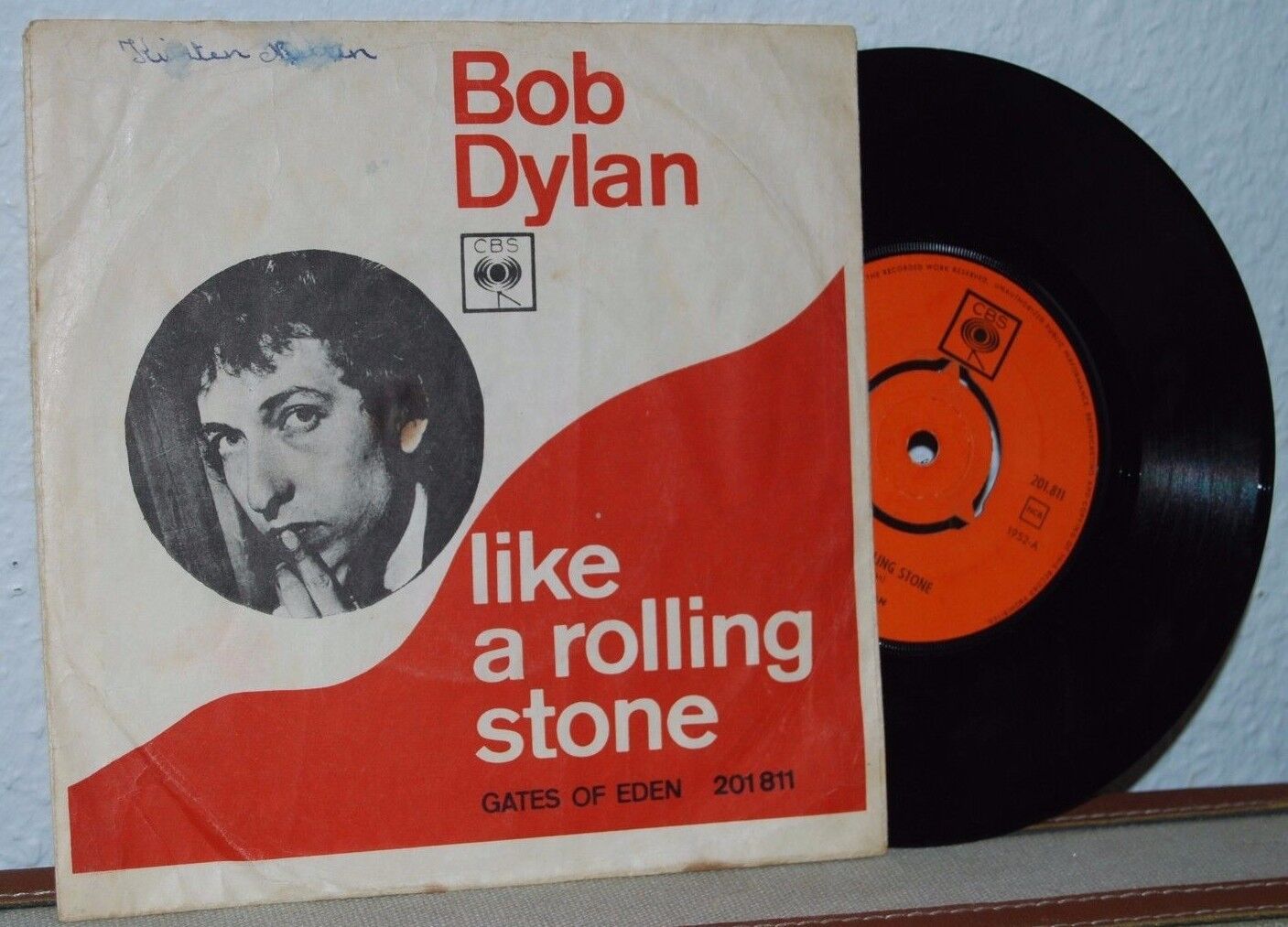 BOB DYLAN - Like A Rolling Stone / Gates of Eden - RARE PS CBS 201811 1965