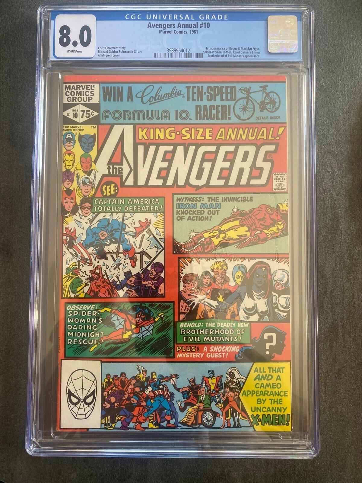 Marvel Comics cgc 8 Avengers