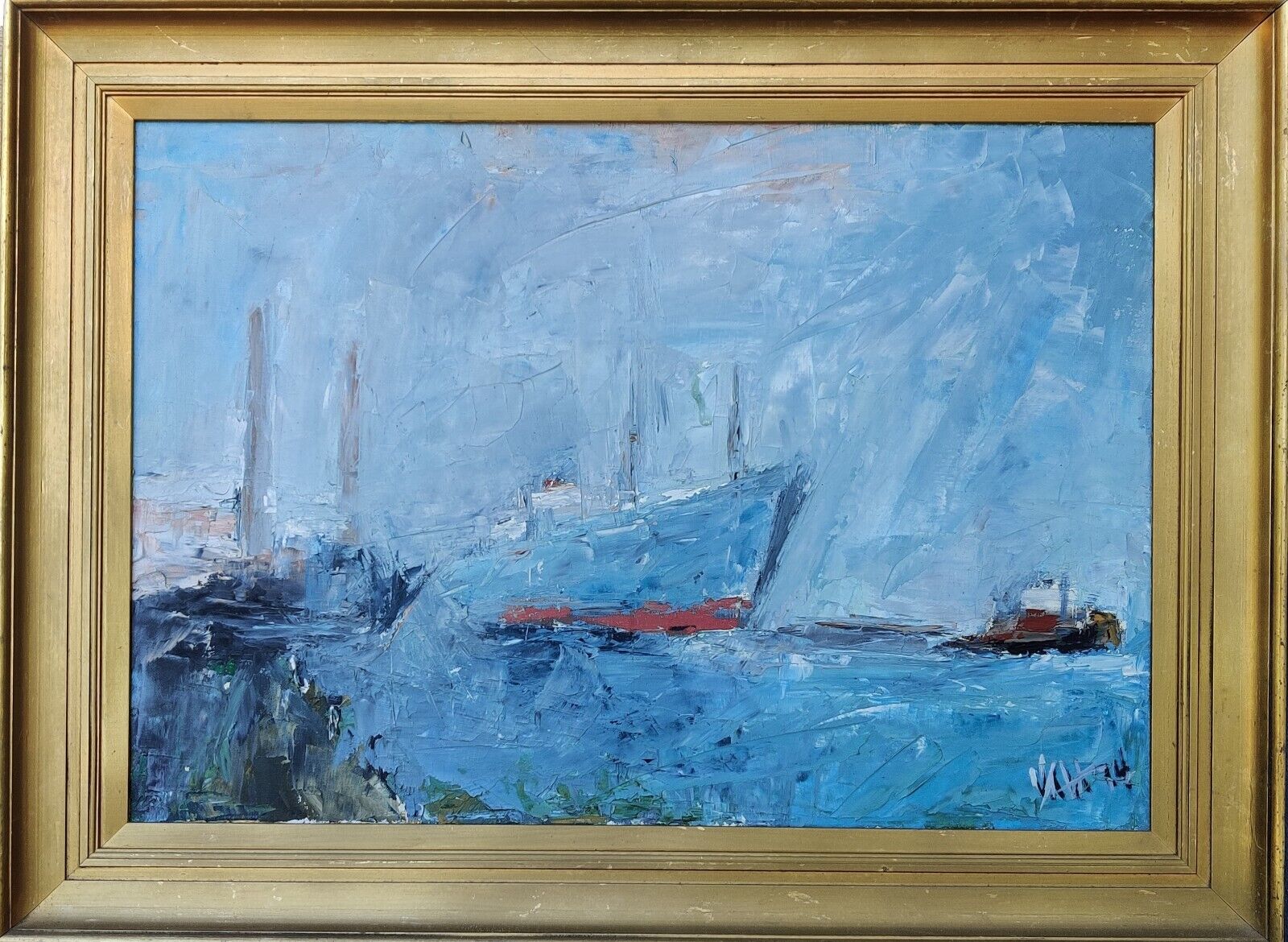 OCEAN LINER original oil painting