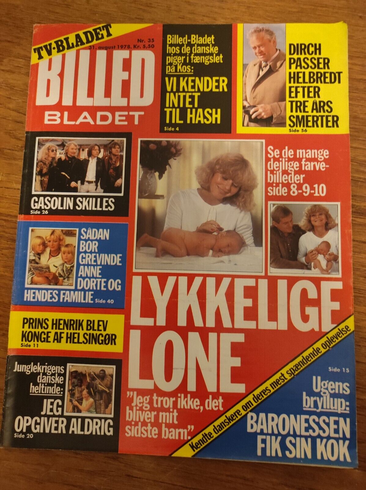 GASOLIN Kim Larsen DIRCH PASSER Lone Hertz BILLE AUGUST 78 Danish Magazine BB102