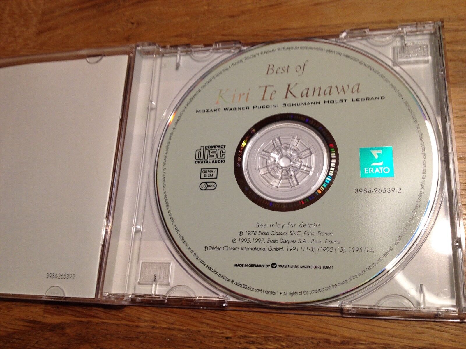 KIRI TE KANAWA "BEST OF" 1999 FRENCH PRESSING CD ALBUM 15 TRACKS CD ALBUM ERATO*