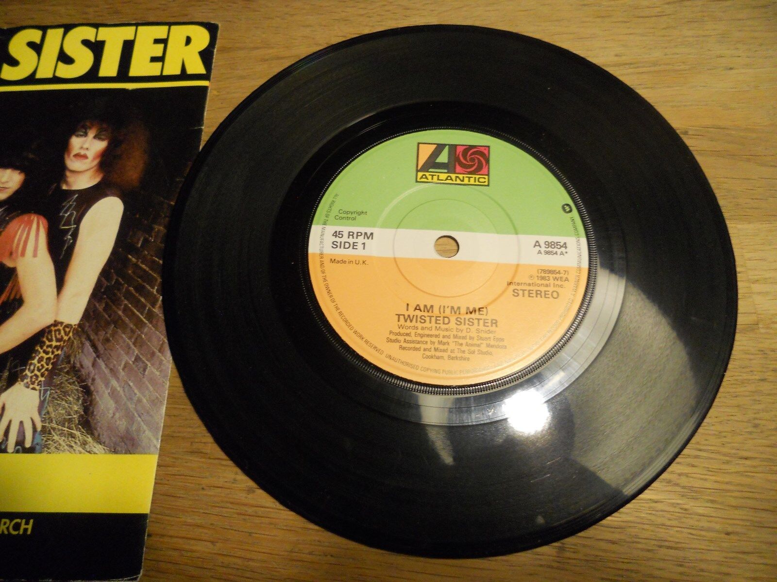 TWISTED SISTER "I AM (I´M ME) / SIN AFTER SIN" (LIVE) 1983 WEA ATLANTIC RECORDS*