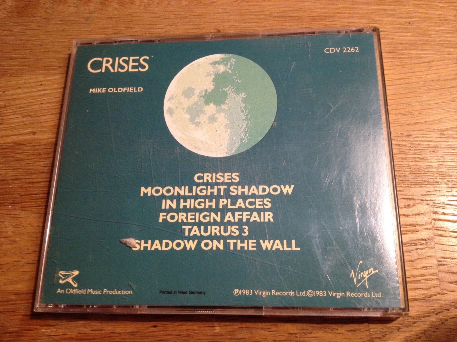 MIKE OLDFIELD "CRISES" 1983 VIRGIN RECORDSCDV 2262 1 PRESSING WEST GERMANY RARE*