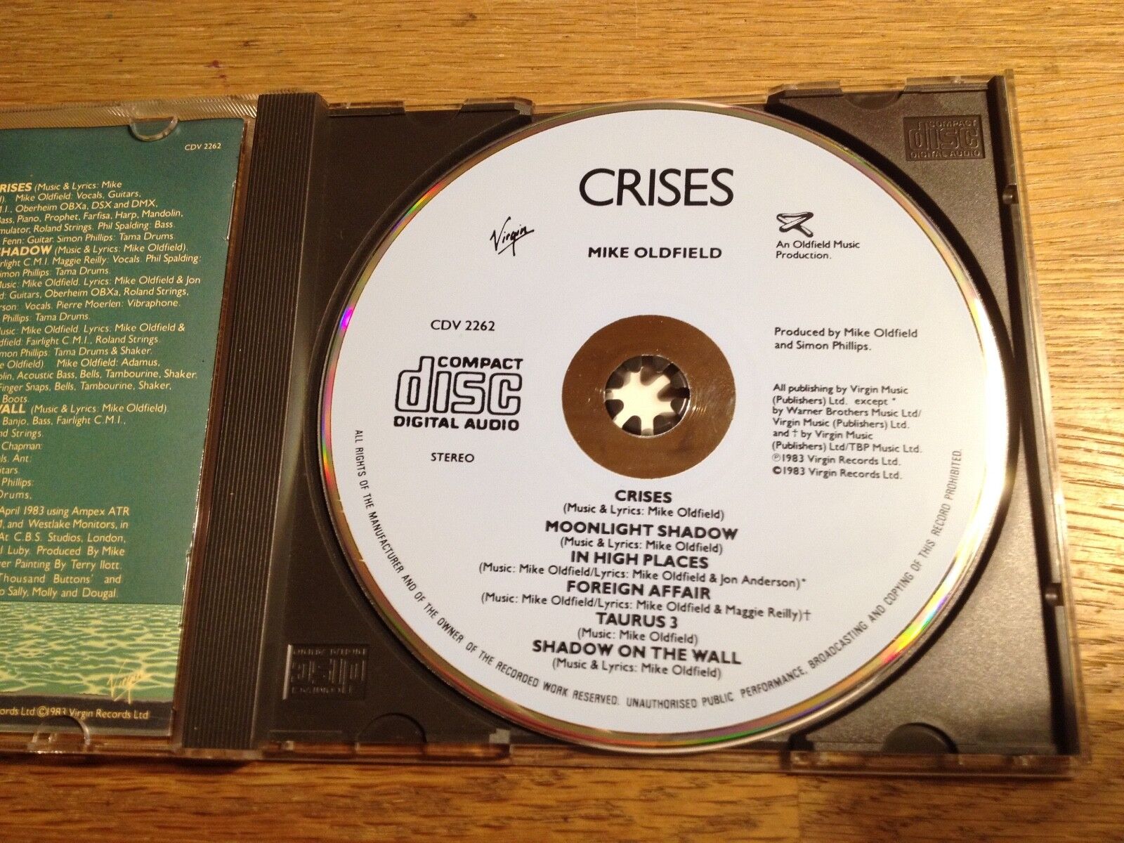 MIKE OLDFIELD "CRISES" 1983 VIRGIN RECORDSCDV 2262 1 PRESSING WEST GERMANY RARE*