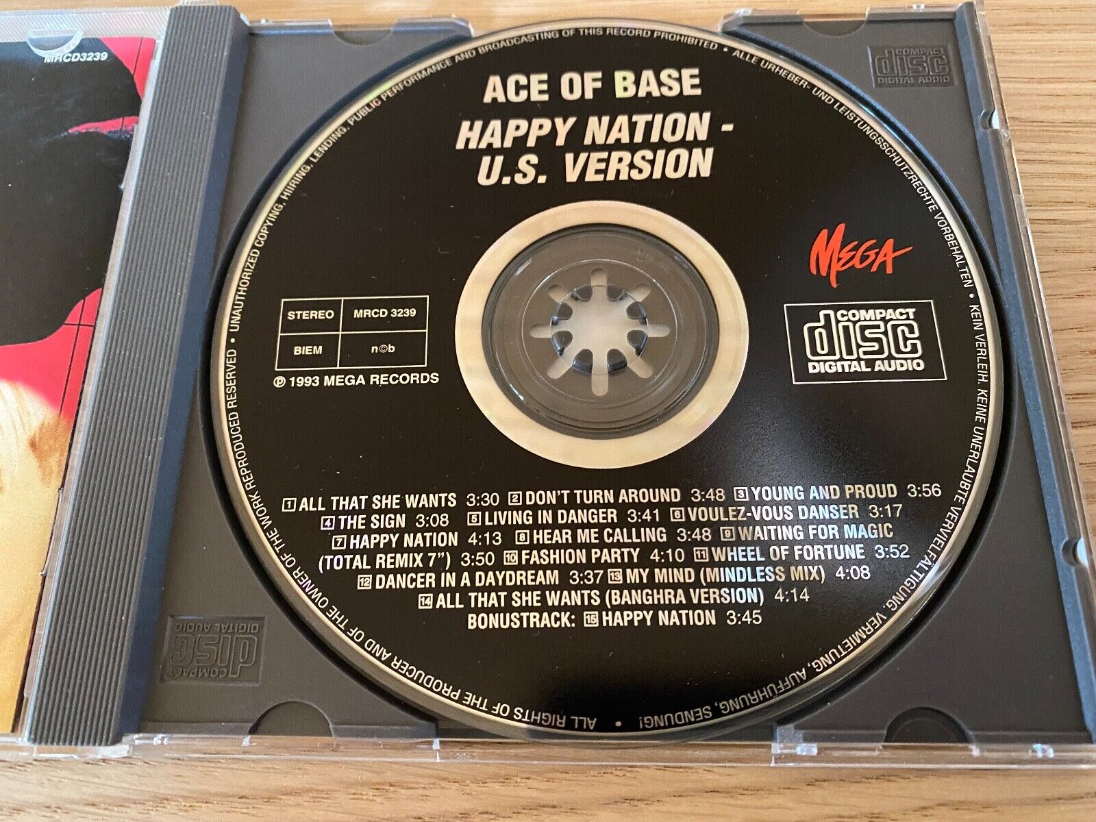 ACE OF BASE "HAPPY NATION U S VERSION" CD ALBUM 15 TRACKS 1993 MEGA RECORDS**