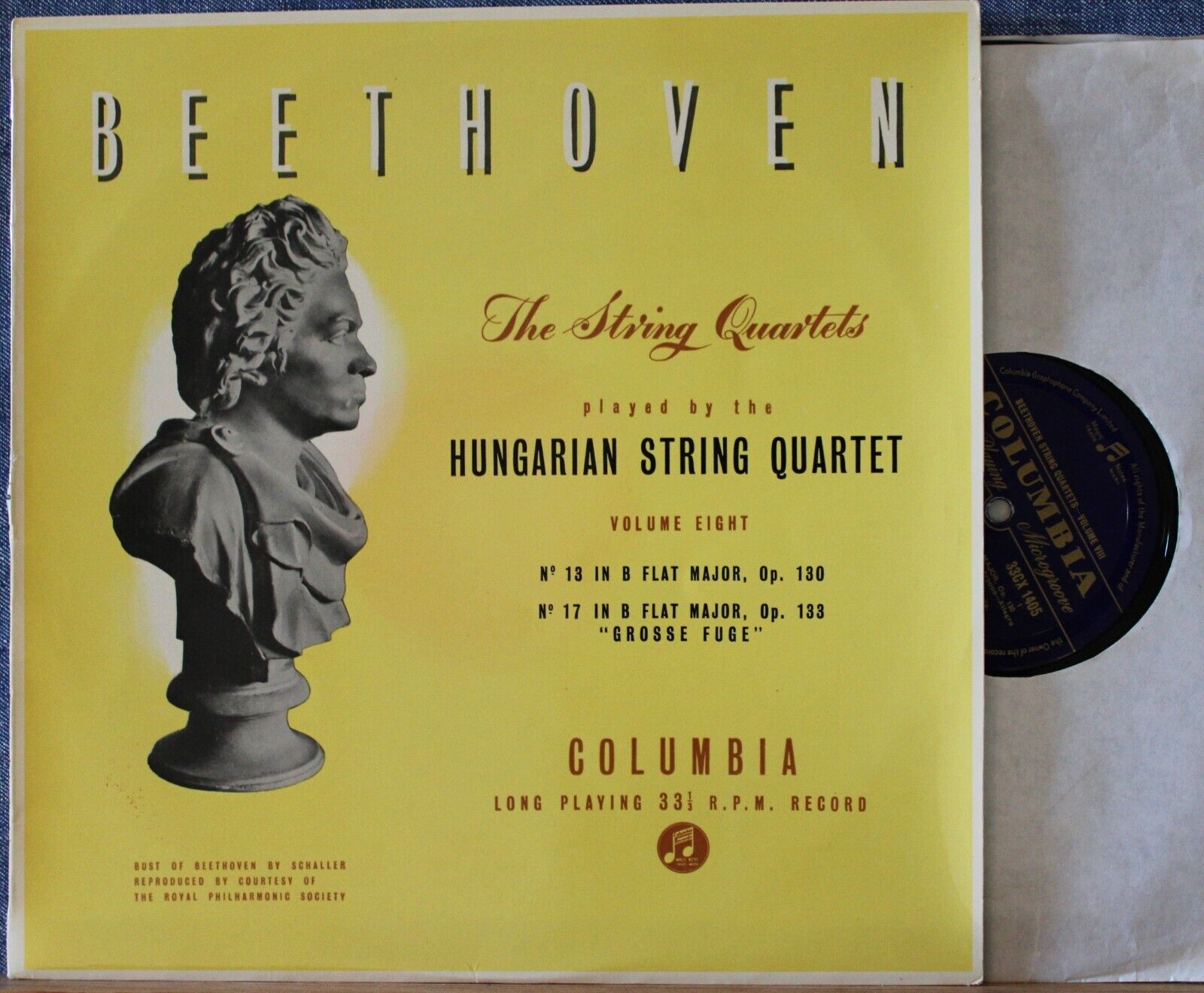 Hungarian SQ Beethoven (Quartets op 130 +133)  Col 33CX 1405 NM