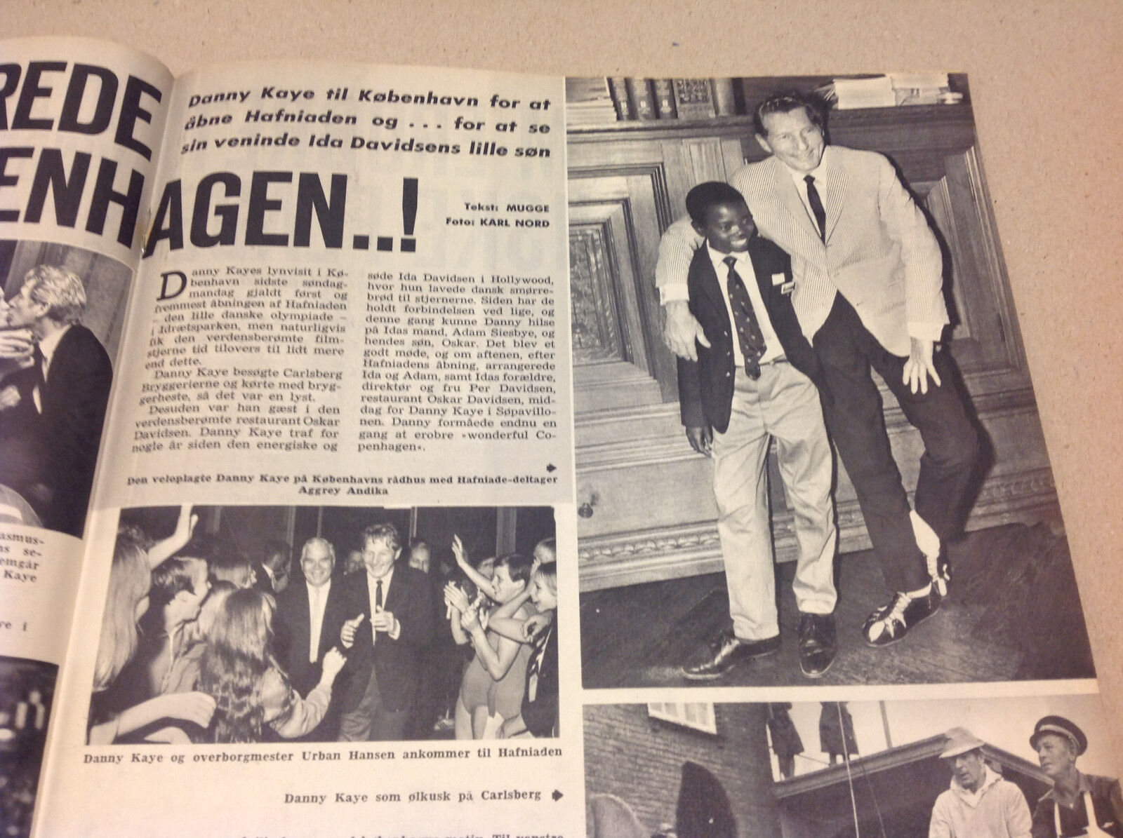 DANNY KAYE COPENHAGEN VISIT 1967 FRONT COVER Vintage Authentic Danish Magazine