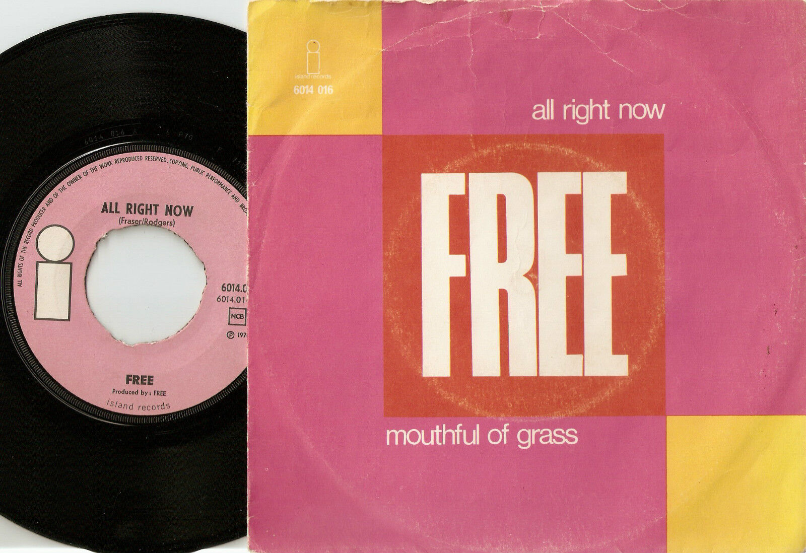 FREE ALL RIGHT NOW NORWAY DANISH 45+PS 1970 PSYCH GARAGE ROCK FREAKBEAT