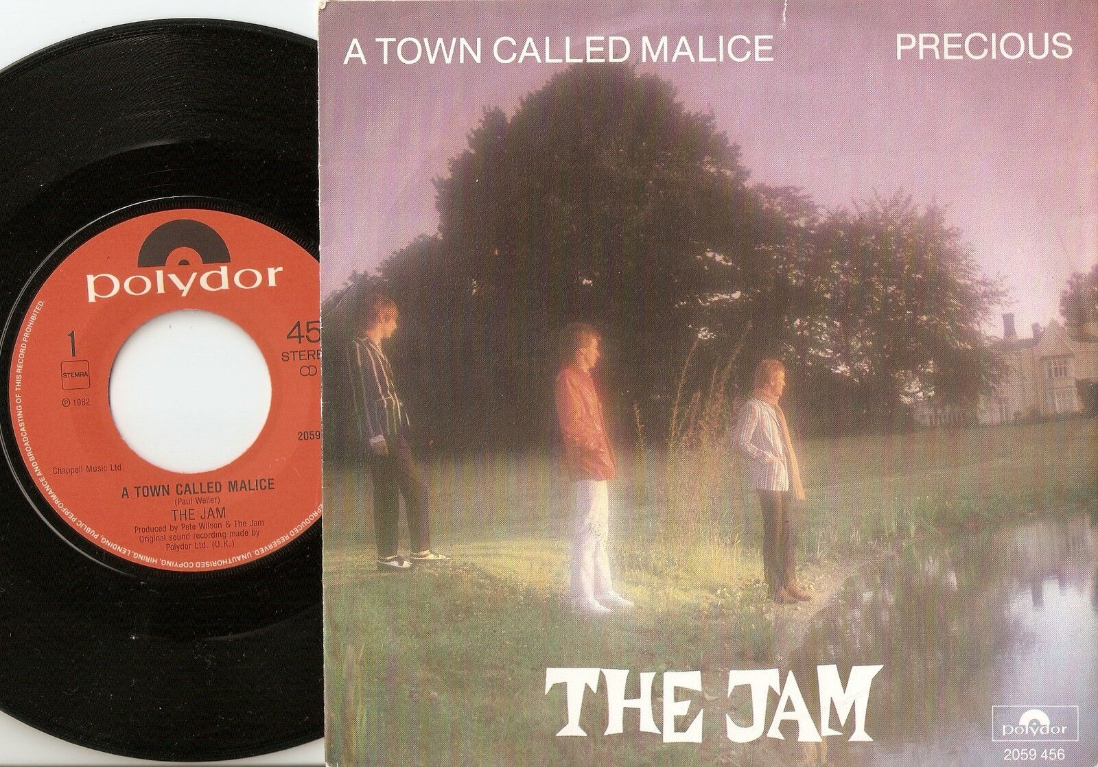 THE JAM TOWN CALLED MALICE  PRECIOUS DUTCH 45+PS 1982 MOD REVIVAL SOUL WELLER