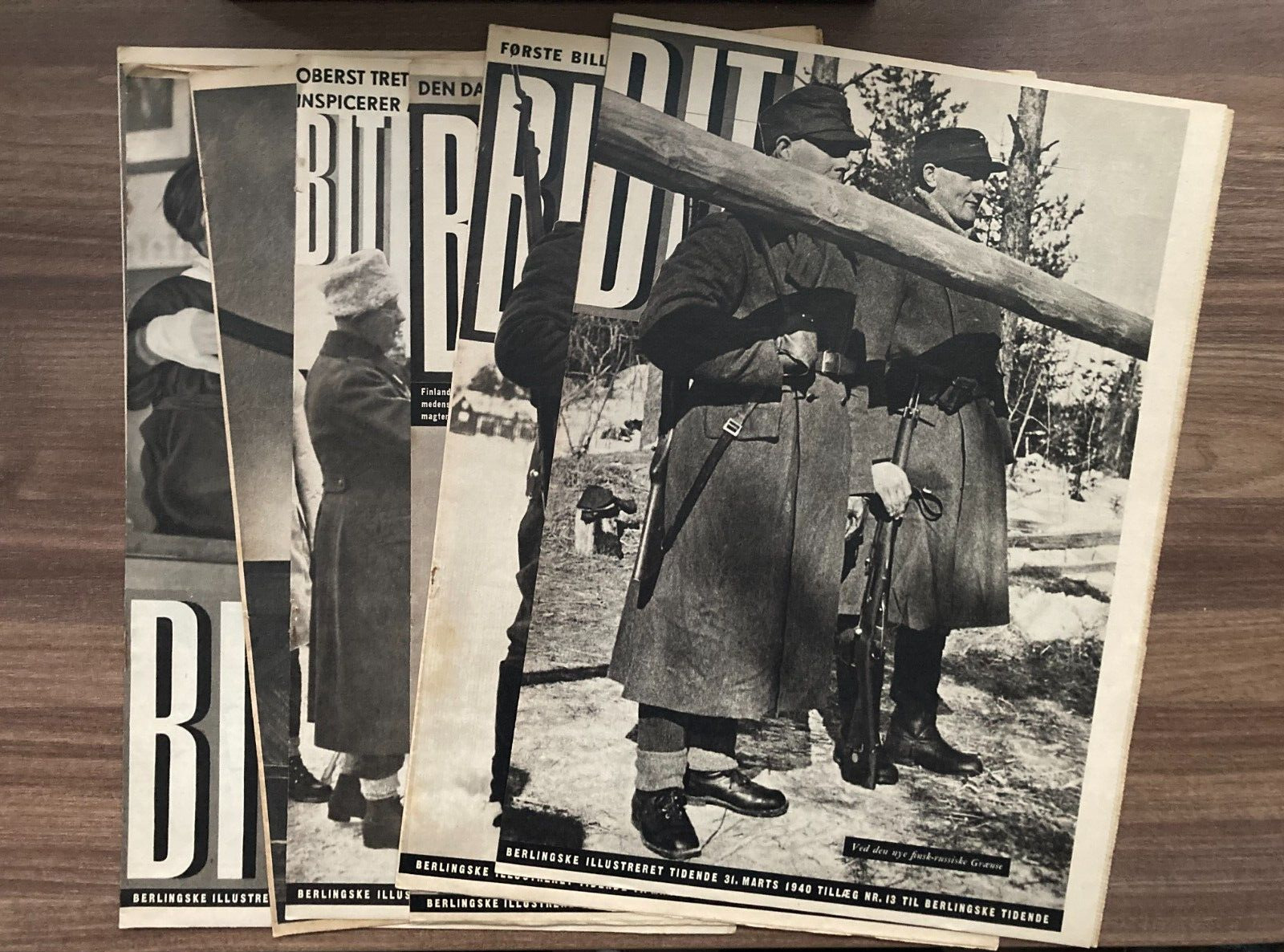 Lot 6x Finland WWII Soviet War 1940 Danish Magazines "Berlingske Illustrede"