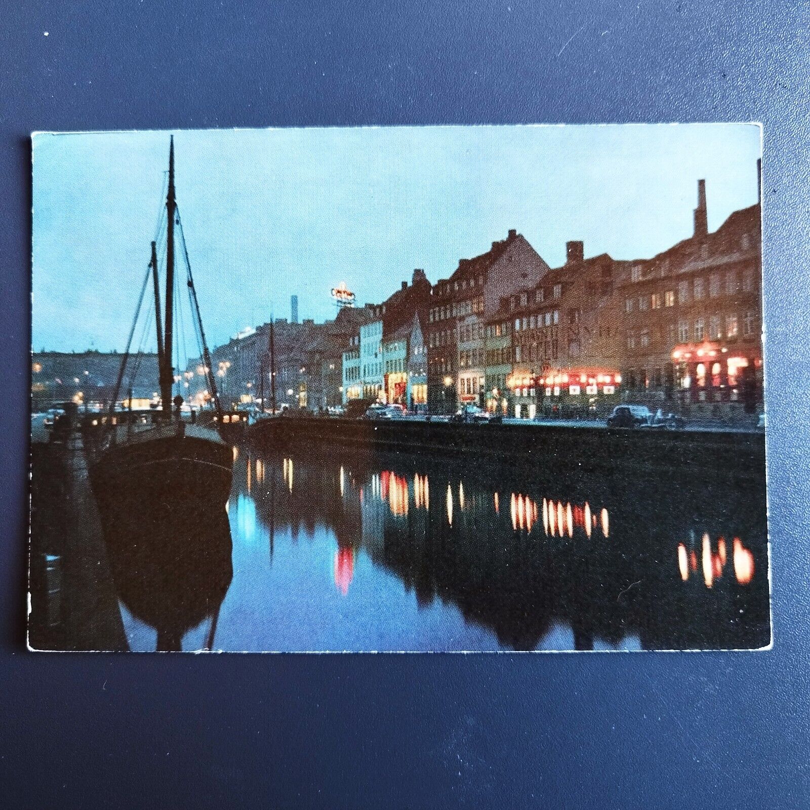 Denmark Copenhagen Nyhavn New Harbour By Night -Unposted 1960s - no 2478