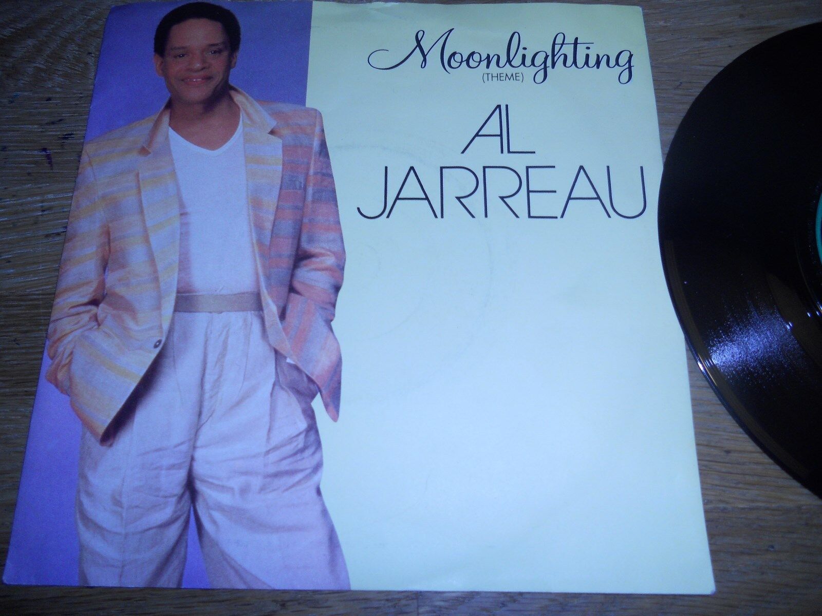 AL JARREAU "MOONLIGHTING (THEME) / GOLDEN GIRL" 1987 UK VINYL SINGLE WEA RECORDS