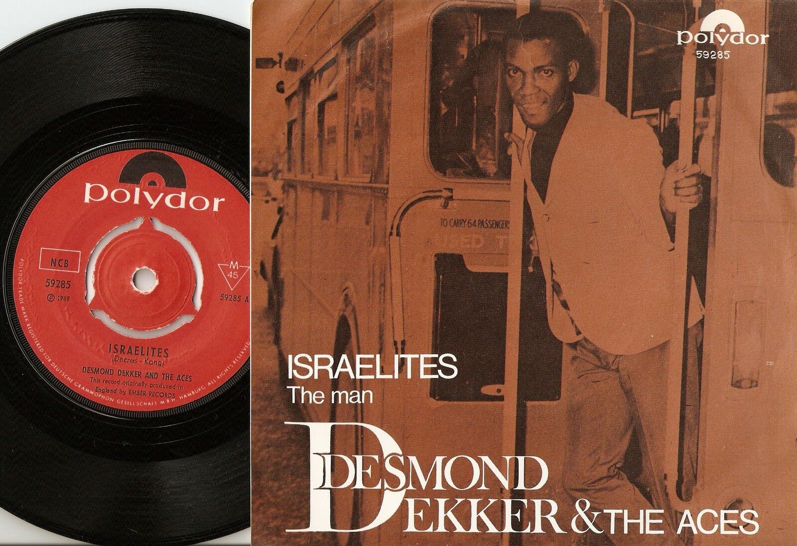 DESMOND DEKKER  THE ACES ISRAELITES  MAN NORWAY 45+PS 1969 MOD SKA SOUL REGGAE