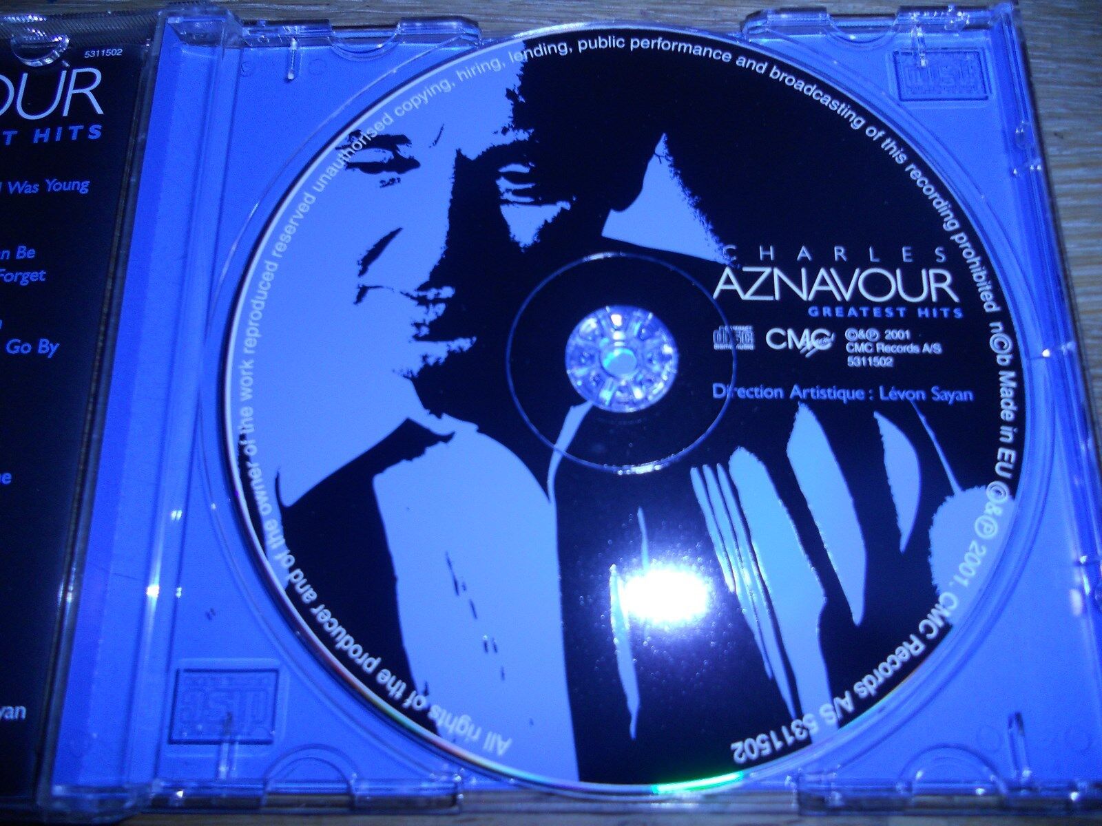 CHARLES AZNAVOUR "GREATEST HITS" 2001 CMC RECORDS DANISH CD ALBUM 20 SONGS RARE*