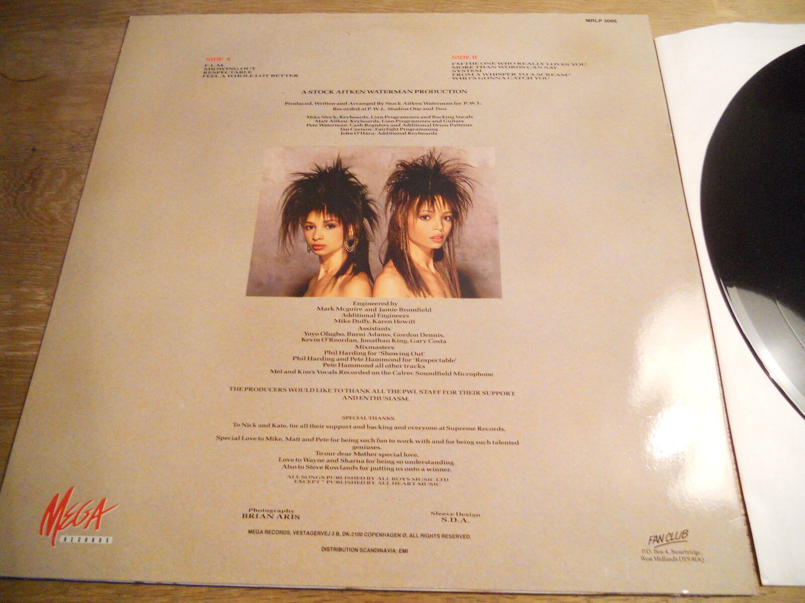 MEL  KIM FLM DEBUT LP OUT OF PRINT USED RARE 1987 MEGA RECORDS PWL UK POP LP