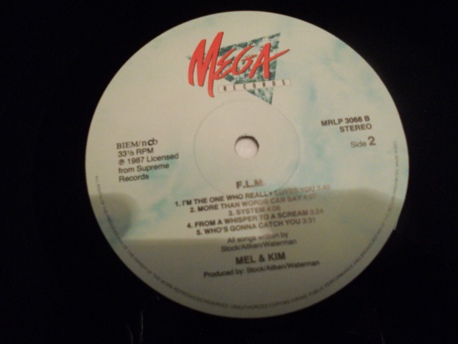 MEL  KIM FLM DEBUT LP OUT OF PRINT USED RARE 1987 MEGA RECORDS PWL UK POP LP