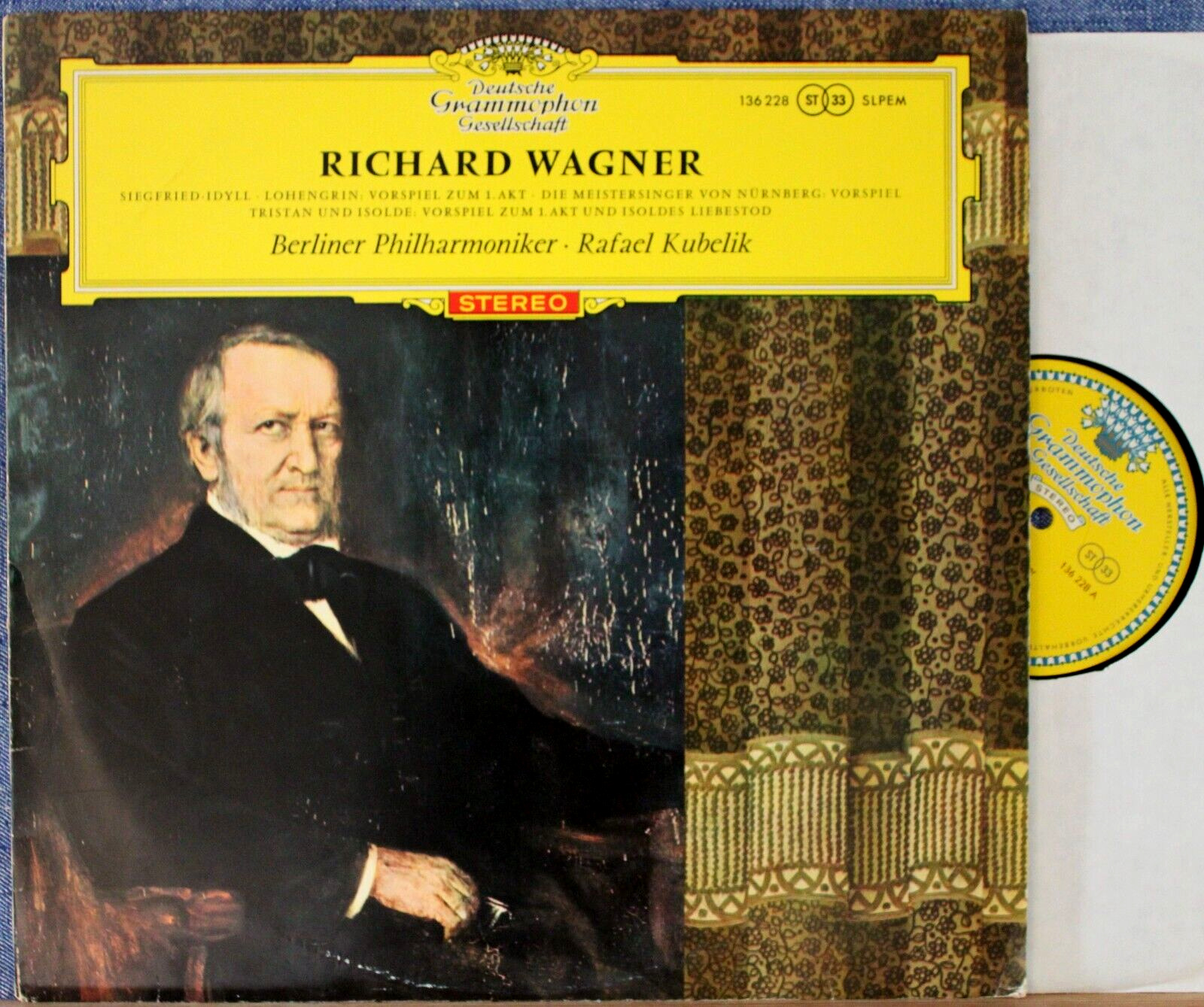 Kubelik Wagner (Overtures; Siegfried Idyll) DGG 136 228 red stereo NM