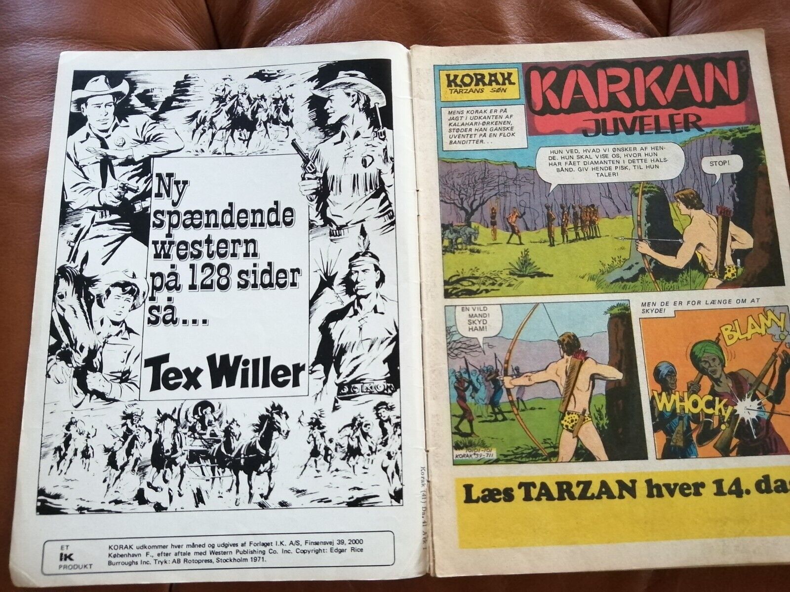 Danish comic magazineTARZAN no 41  1971