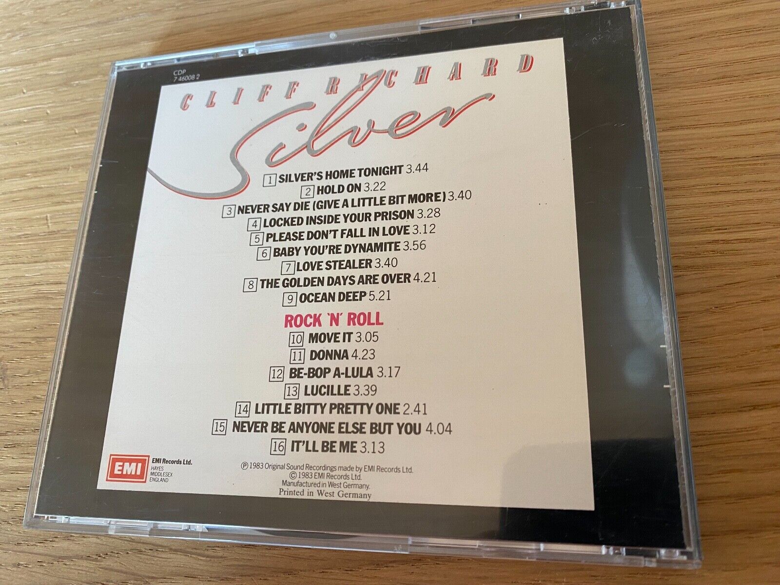 CLIFF RICHARD "SILVER" 1983 CD ALBUM 16 TRACK EMI RECORDS WEST GERMAN 1 PRESS**