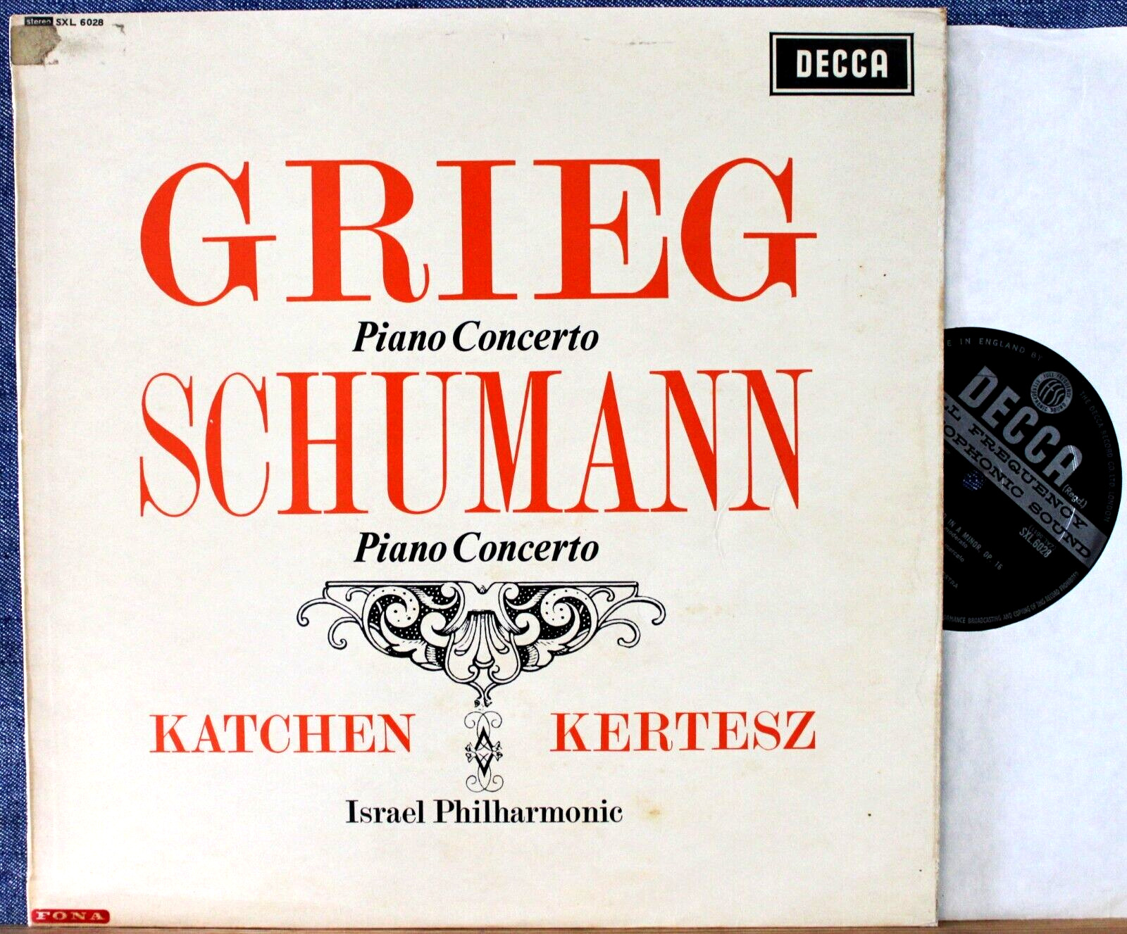 Katchen; Kertesz Grieg + Schumann (Piano concertos) Decca SXL 6028 wb NM