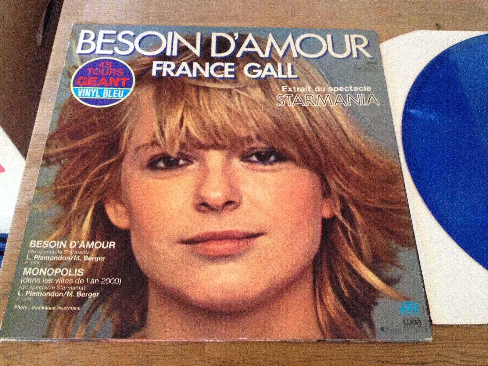 FRANCE GALL "BESOIN D´AMOUR" 2 TRACKS BLUE VINYL 12 INCH MAXI SINGLE 1978 FRANCE