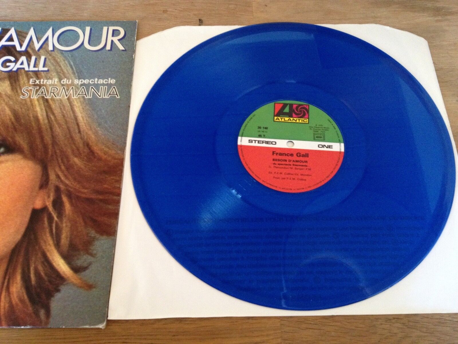 FRANCE GALL "BESOIN D´AMOUR" 2 TRACKS BLUE VINYL 12 INCH MAXI SINGLE 1978 FRANCE