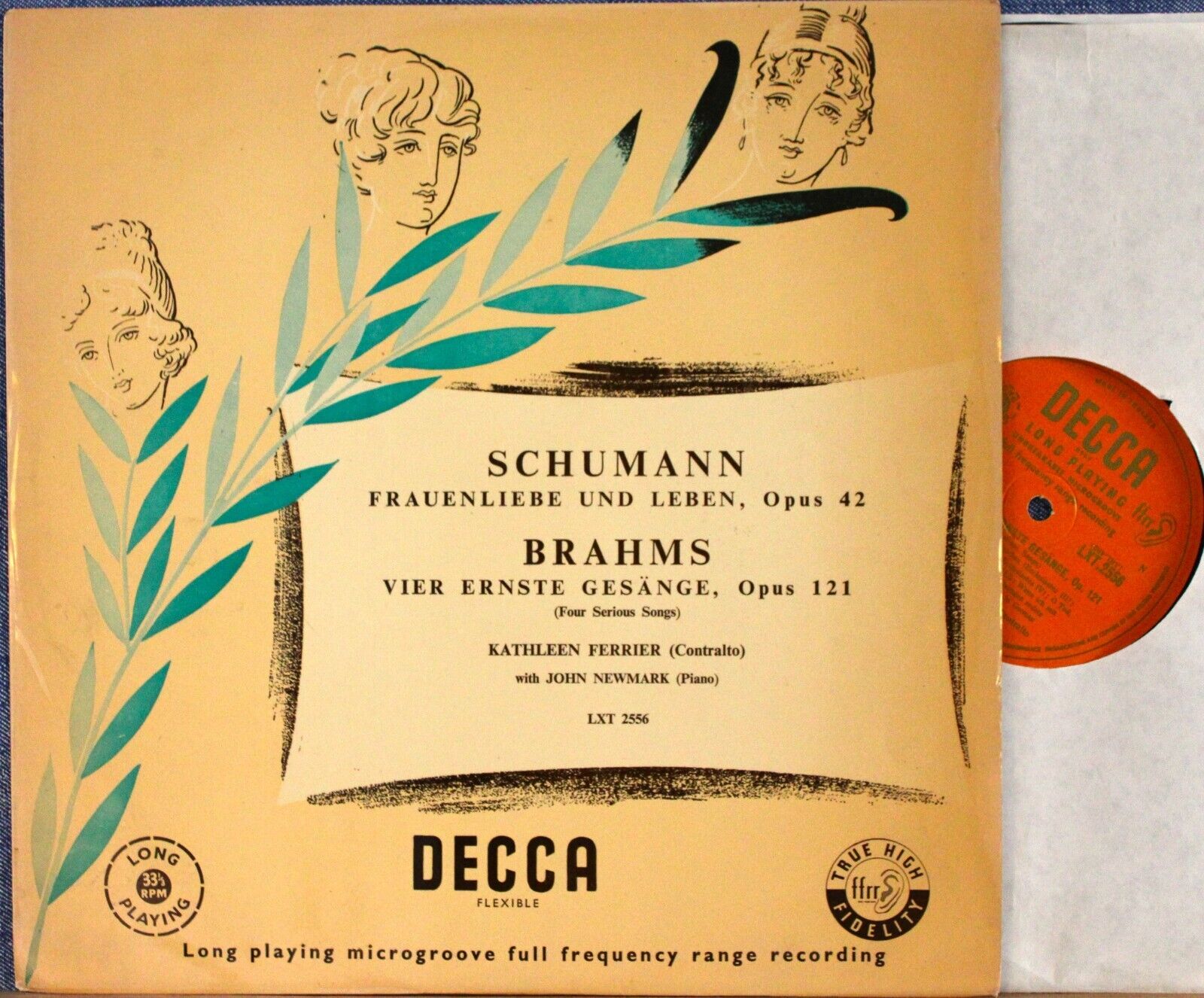 Ferrier; Newmark Schumann (Frauenliebe)+Brahms (Ernste Gesänge) Decca LXT 2556