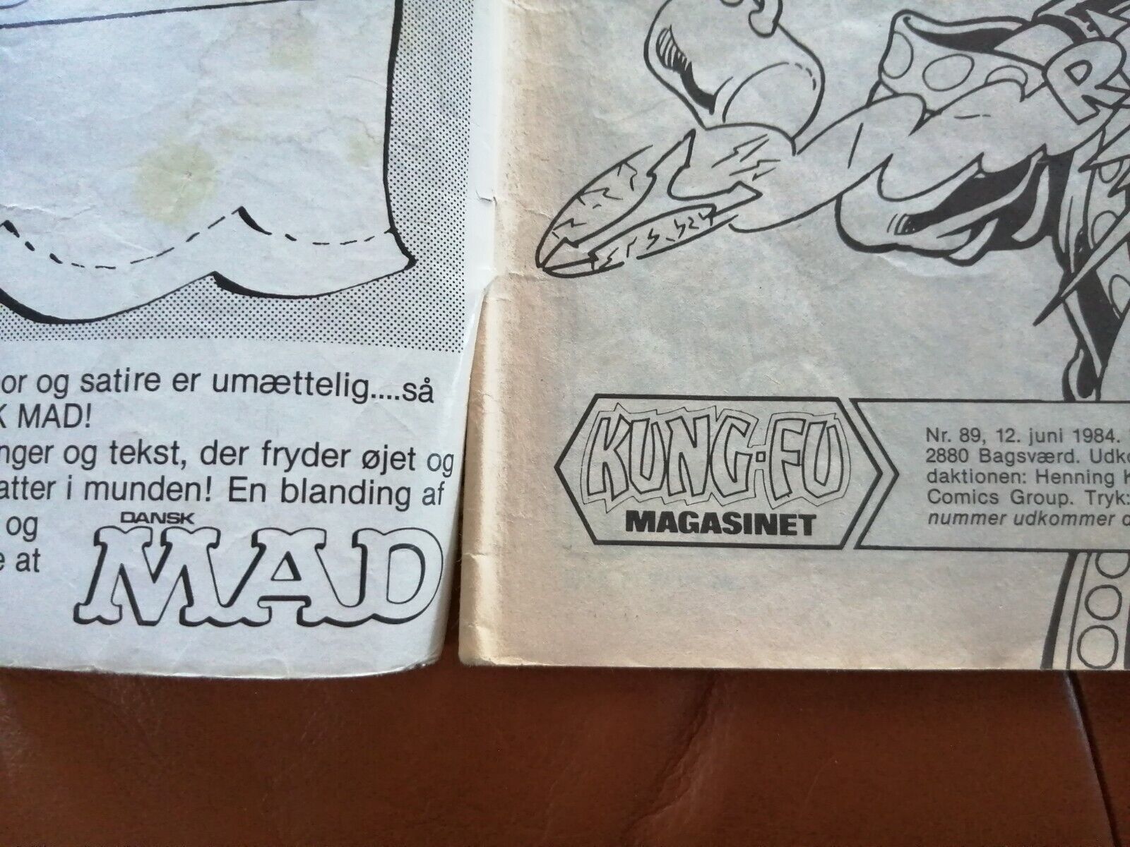 Danish comic magazineKUNG-FU no 89 1984