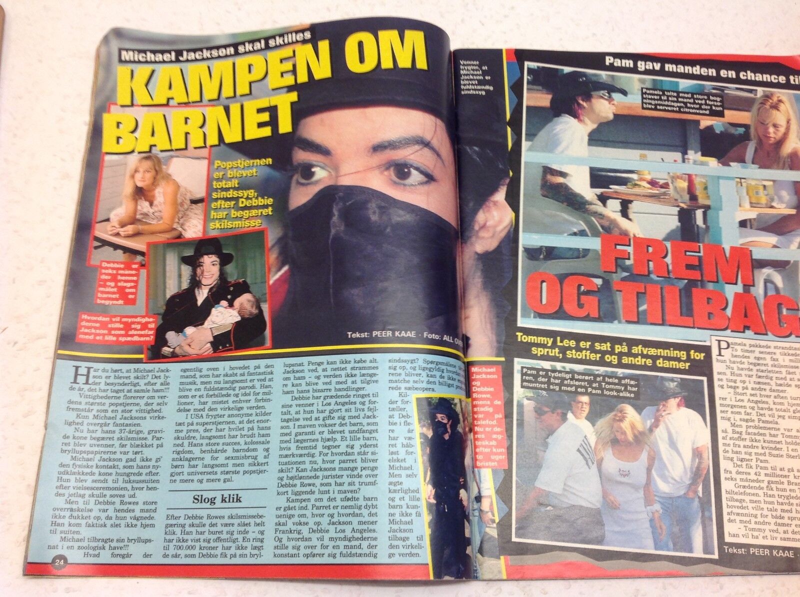 Pamela Anderson Michael Jackson Divorce Vtg Danish Magazine 1996 "Se og Hoer"