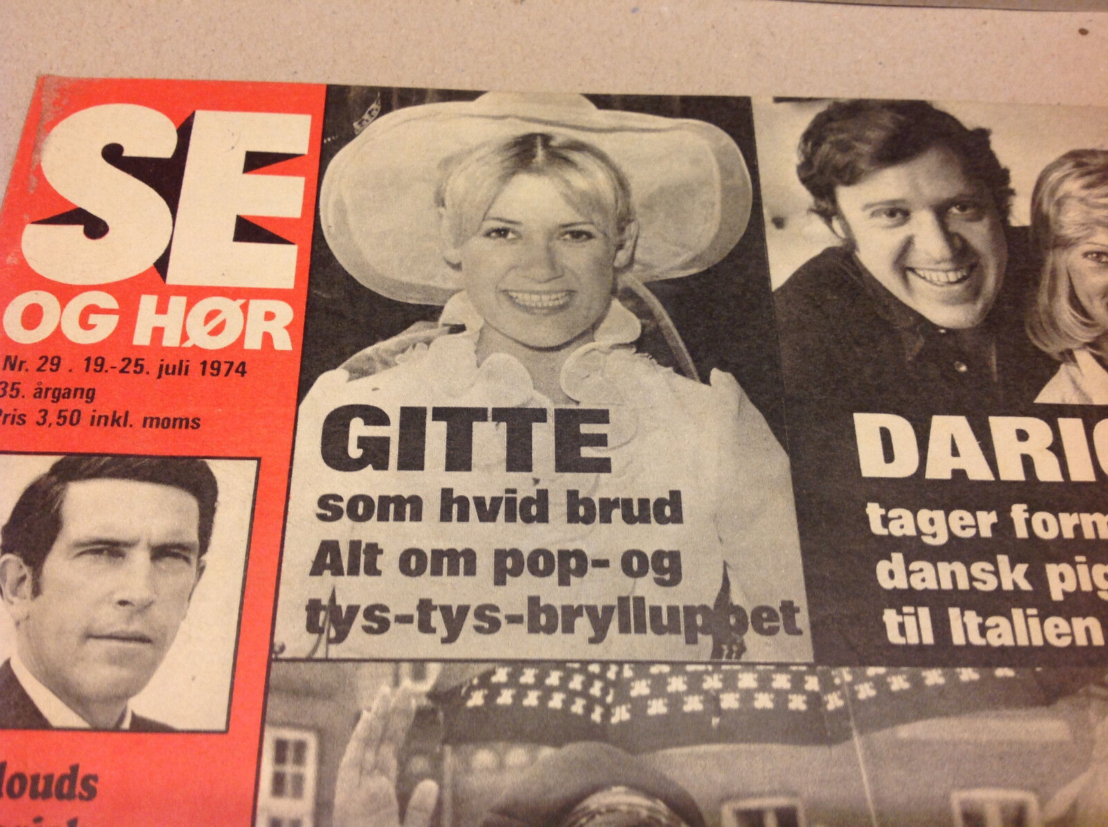 GITTE HENNING OR HÆNNING JO GEISLER WEDDING-DRESS VINTAGE Danish Magazine 1974