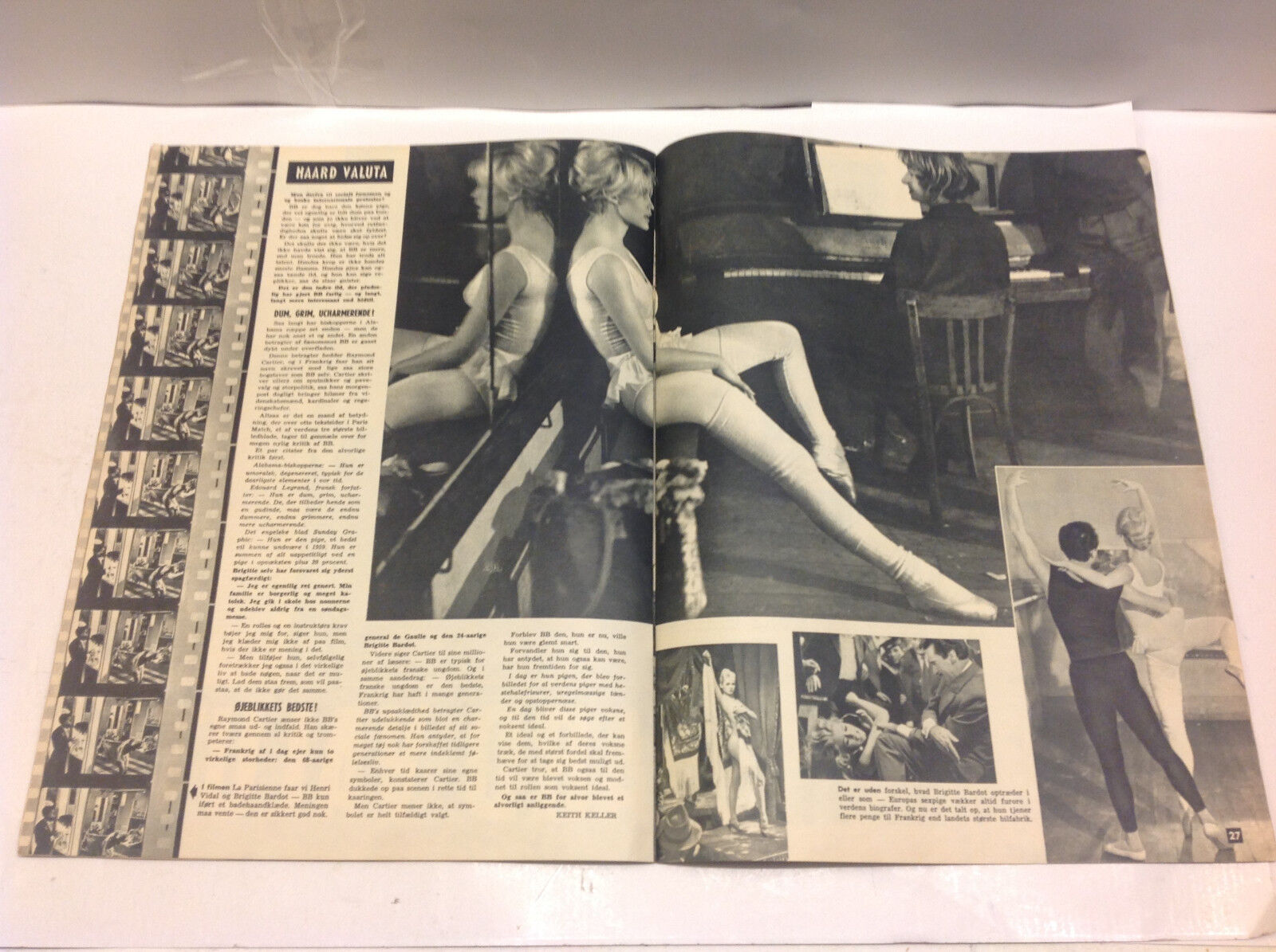 BRIGITTE BARDOT LUNIK ROCKET Danish Vintage Magazine Billed-Bladet 1959 9th Jan