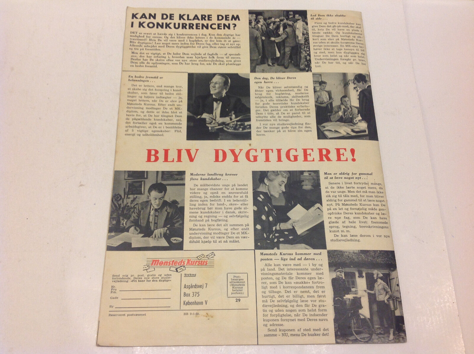 BRIGITTE BARDOT LUNIK ROCKET Danish Vintage Magazine Billed-Bladet 1959 9th Jan