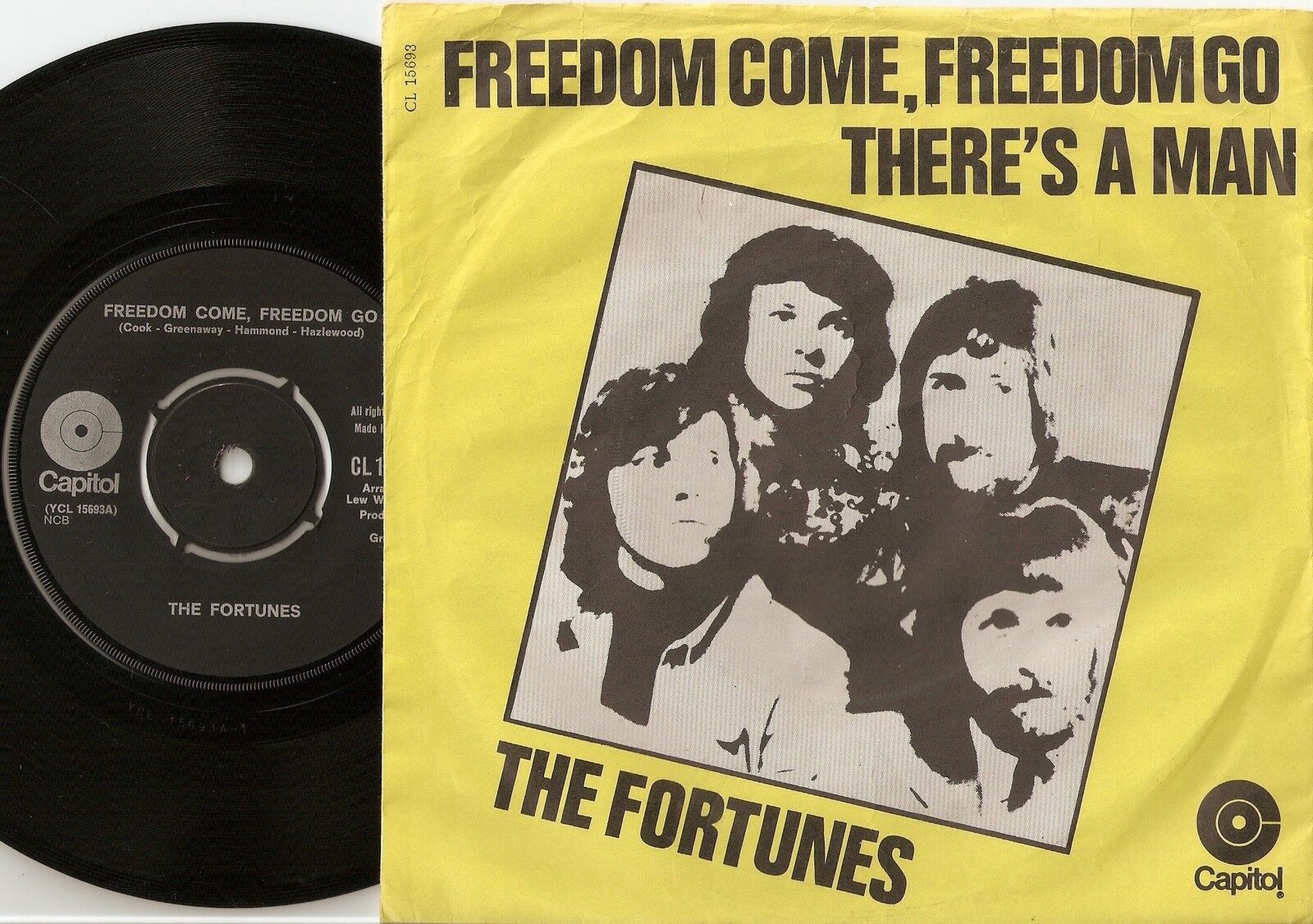 THE FORTUNES FREEDOM COME FREEDOM GO  THERE`S A MAN DANISH 45+PS `71 PSYCH PROG