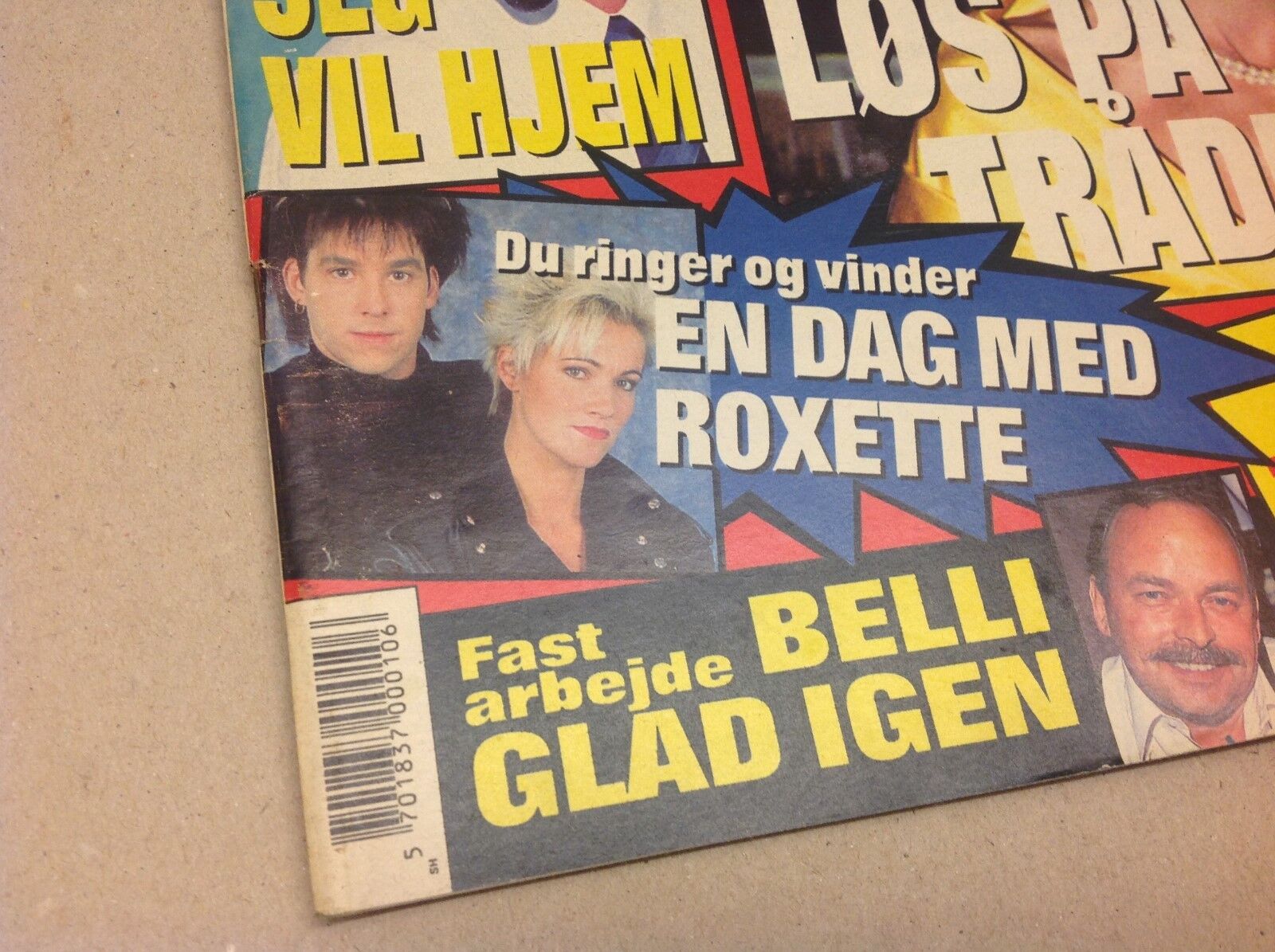 Roxette Marie Fredriksson Per Gessle Contest Danish Magazine 1991 "Se og Hoer"