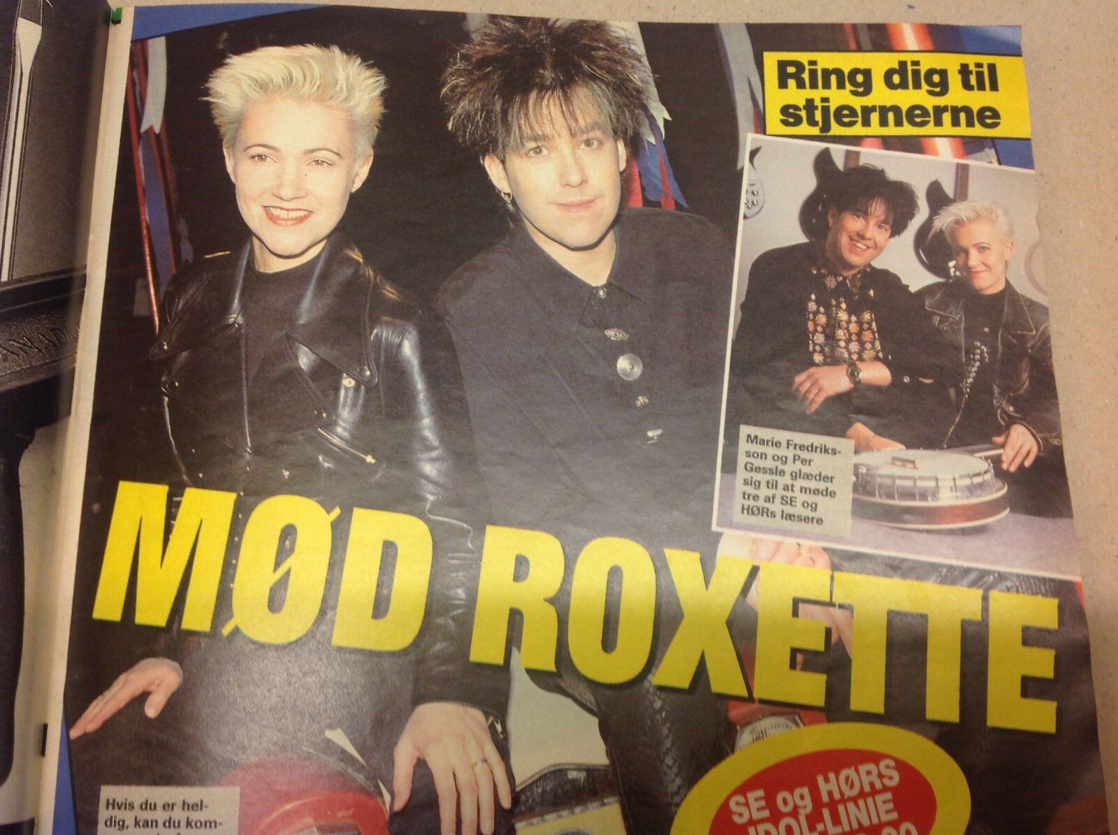 Roxette Marie Fredriksson Per Gessle Contest Danish Magazine 1991 "Se og Hoer"