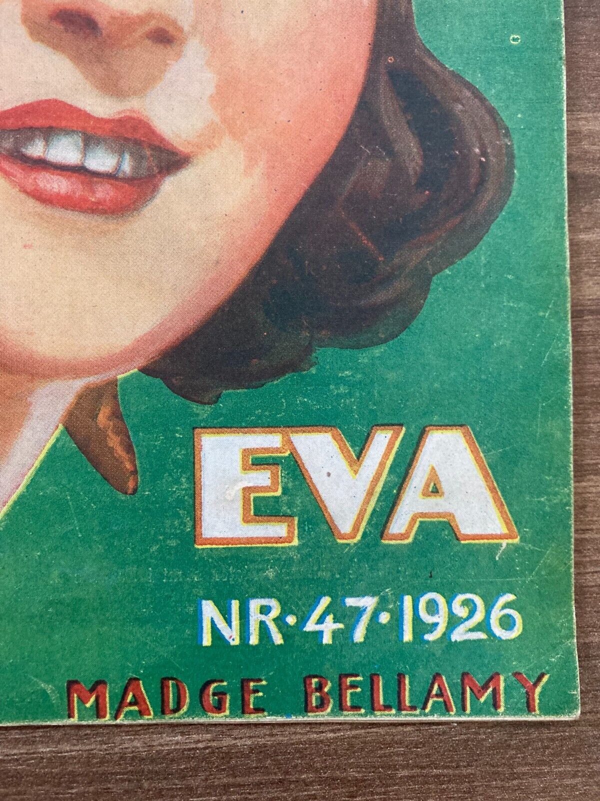 Madge Bellamy Front Cover 1926 Complete Antique Danish Magazine "EVA"