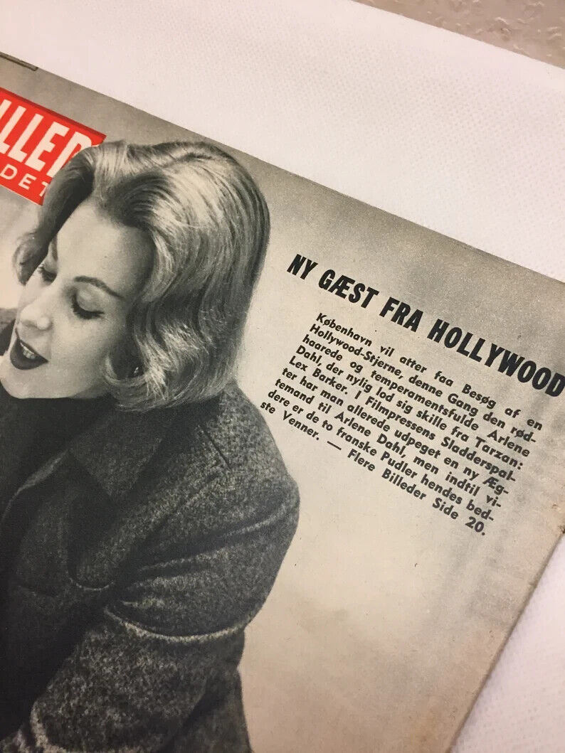 Arlene Dahl Actress Hollywood Back Cover - Danish Magazine 1950s "Billed-Bladet"