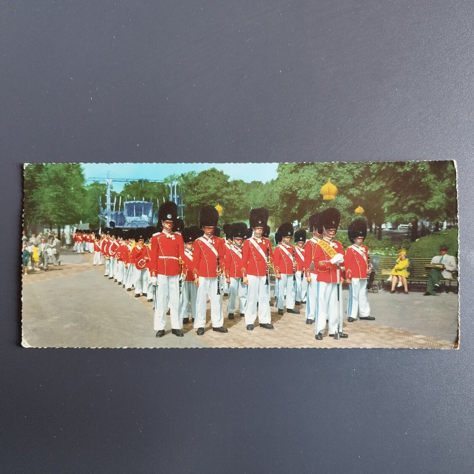 Large size vintage postcard Denmark Tivoli's Boy-Guard 1964 Rare