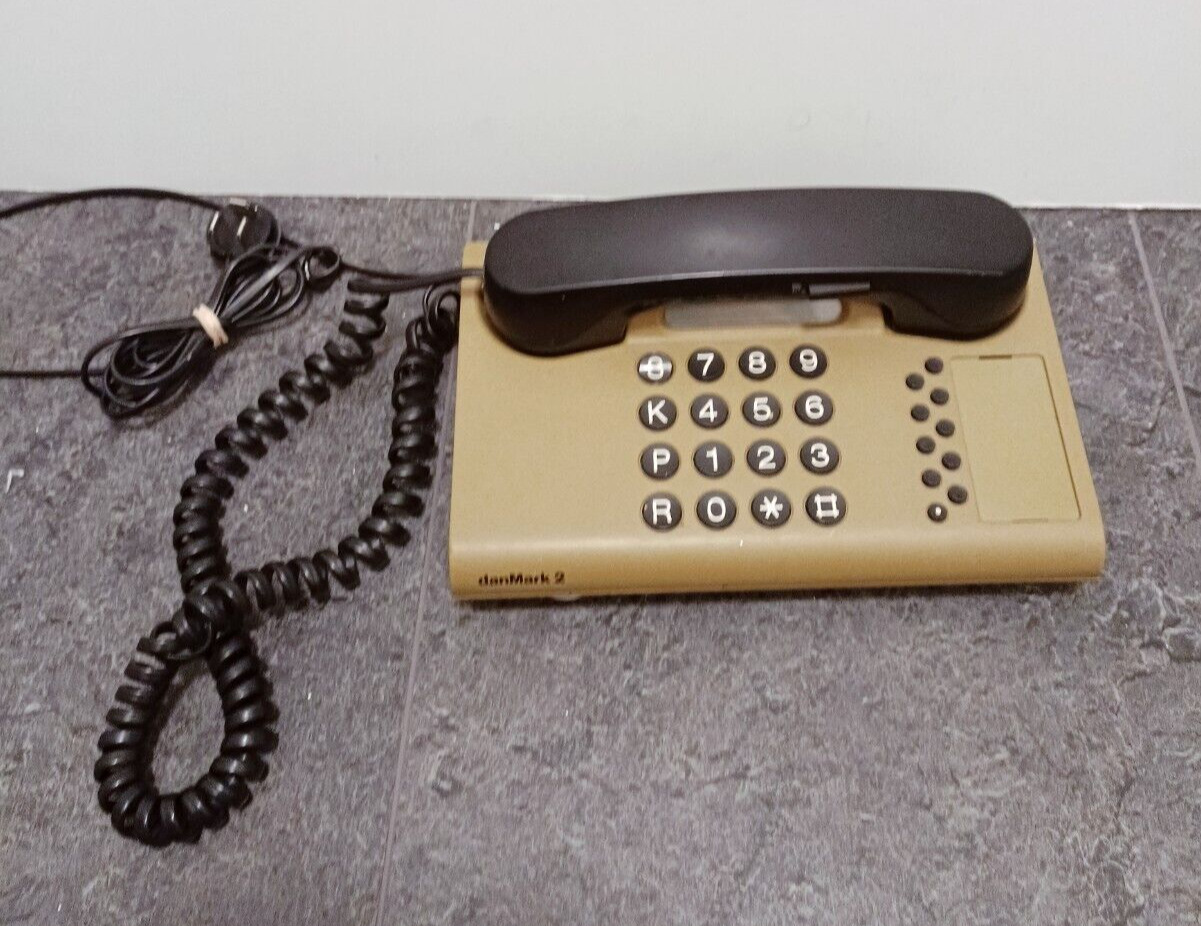 DanMark 2 Retro Danish Design Vintage Mustard Yellow Phone