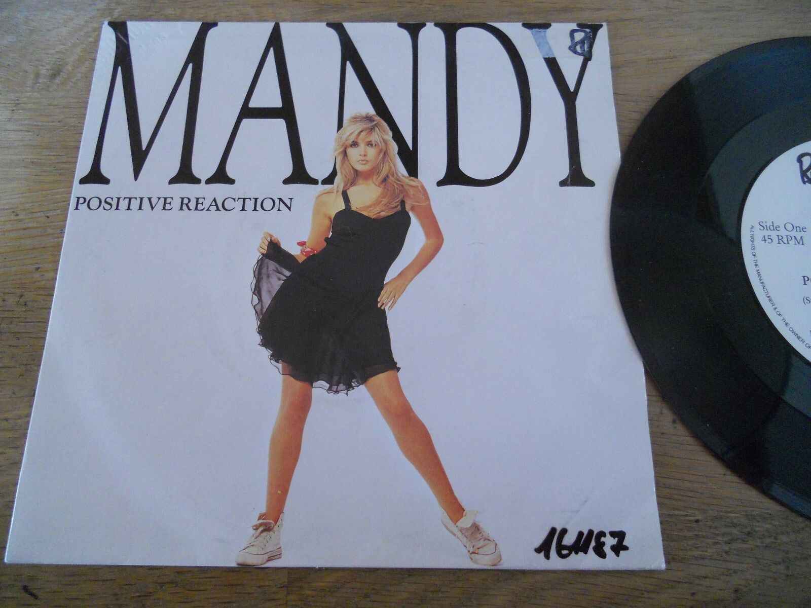 MANDY"POSITIVE REACTION" 1987 NCB SWEDISH SINGLE 2 VERSIONS PROMO STAMPED COVER