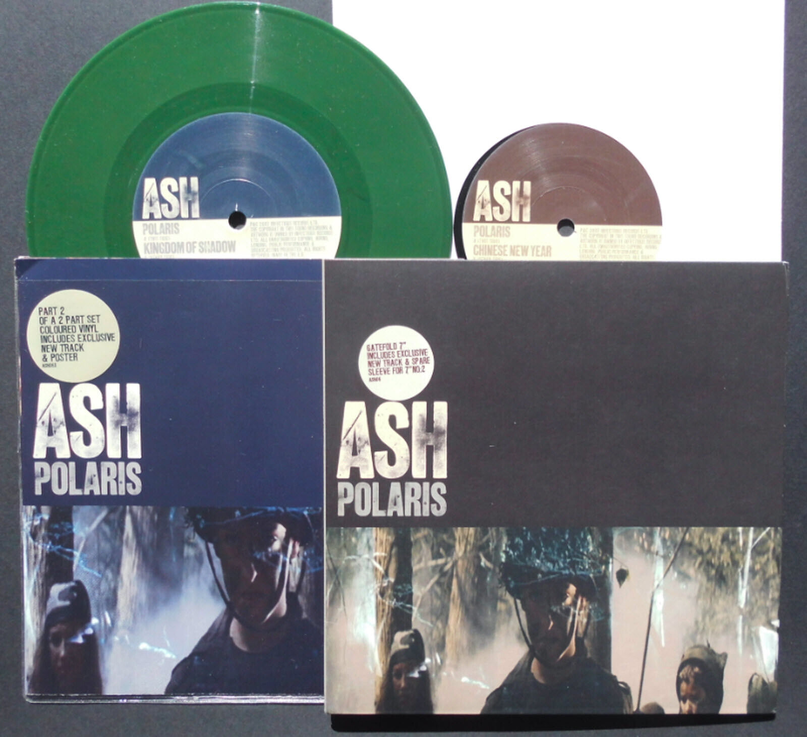 Ash - Polaris Both 7" vinyl Autographed Signed Gatefold Sleeve