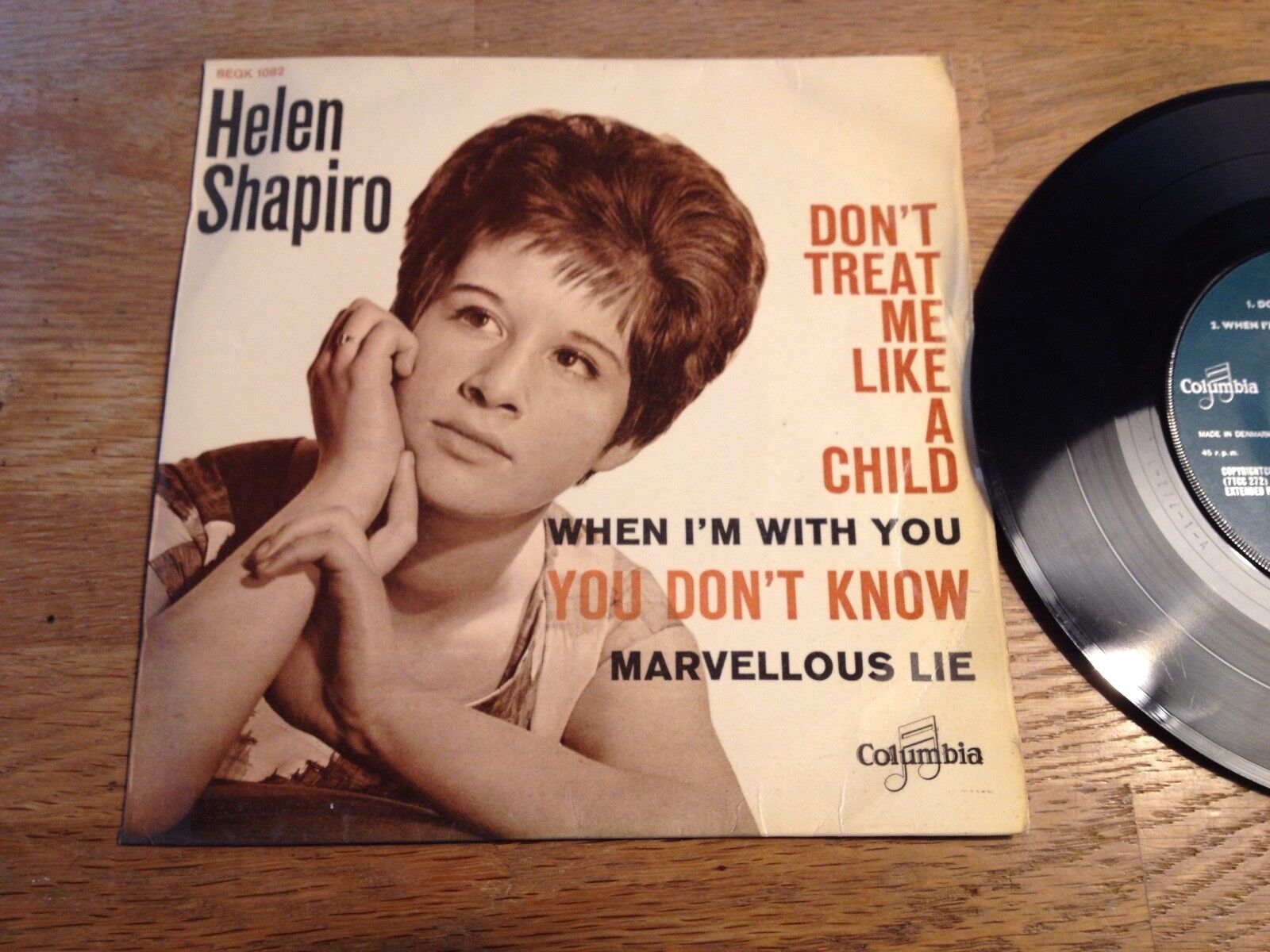 HELEN SHAPIRO "DON´T TREAT ME LIKE A CHILD" DANISH NCB COLUMBIA RECORDS 4 SONGS